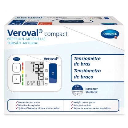 Hartmann Veroval Compact 925424 Ηλεκτρονικό Πιεσόμετρο Βραχίονα 1 Τεμάχιο