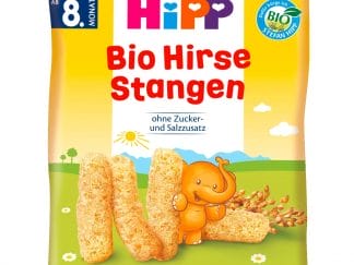 Hipp Bio Hirse Stangen Παιδικά Γαριδάκια από Βιολογικό Κεχρί, Καλαμπόκι & Ρύζι από τον 8ο Μήνα 30gr