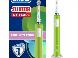 Oral-B Junior Cleaner Teeth Sensi UltraThin Επαναφορτιζόμενη Ηλεκτρική Οδοντόβουρτσα για Παιδιά από 6 Ετών, 1 Τεμάχιο