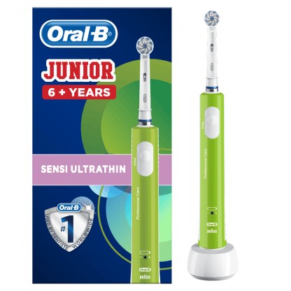 Oral-B Junior Cleaner Teeth Sensi UltraThin Επαναφορτιζόμενη Ηλεκτρική Οδοντόβουρτσα για Παιδιά από 6 Ετών, 1 Τεμάχιο
