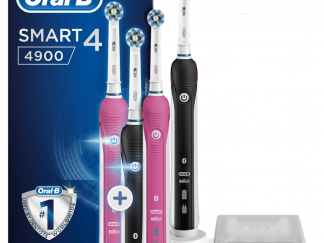 Oral-B Smart 4 4900 Special Edition Pink & Black Ηλεκτρική Οδοντόβουρτσα για πιο Υγιή Ούλα με την Έξυπνη Καθοδήγηση 2 Τεμάχια
