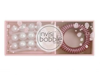 Invisibobble Sparks Flying Duo Μοναδικό Gift Box, Waver Crystal Clear 3 Τεμάχια & Slim Glitter 3 Τεμάχια