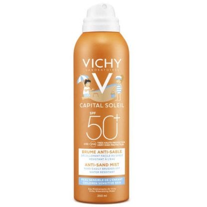 Vichy Ideal Soleil Anti Sand Spray Spf50+ Αντηλιακό Πολύ Υψηλής Προστασίας, Απομακρύνει την Άμμο από τη Παιδική Επιδερμίδα 200ml