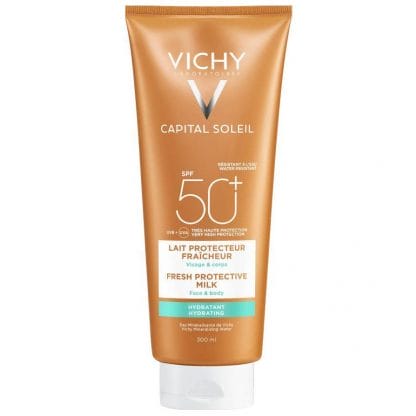 Vichy Capital Soleil LaitSpf50+, 300ml,Αντηλιακό Γαλάκτωμα Πολύ Υψηλής Προστασίας Προσώπου-Σώματος για Ευαίσθητες Επιδερμίδες
