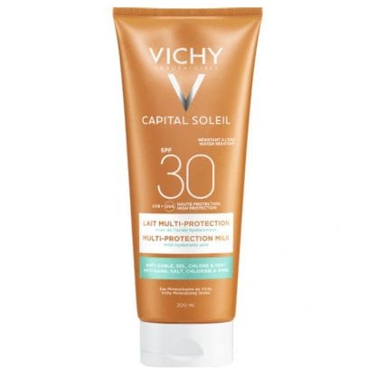 Vichy Capital Soleil Beach Protect SPF30 Multi-Protection Milk Αντηλιακό Γαλάκτωμα Πολλαπλής Προστασίας για Πρόσωπο & Σώμα 200ml