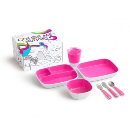 Munchkin Splash Dining Set Παιδικό Σετ Γεύματος - ροζ