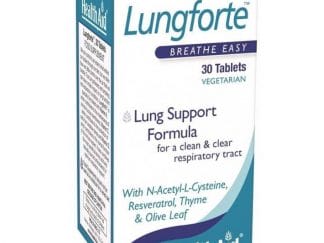 Health Aid Lungforte Lung Support Formula Συμπλήρωμα Διατροφής, Καθαρισμός της Αναπνευστικής Οδού & Θωράκιση Ανοσοποιητικού 30Ts