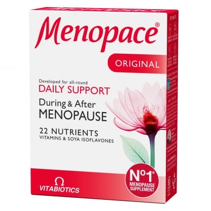 Vitabiotics Menopace Original Συμπλήρωμα Διατροφής για τα Συμπτώματα Πριν, Κατά την Διάρκεια και Μετά την Εμμηνόπαυση 30caps