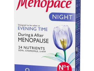 Vitabiotics Menopace Night Συμπλήρωμα Διατροφής Μοναδικός Συνδυασμός Συστατικών για την Εμμηνόπαυση 30tabs