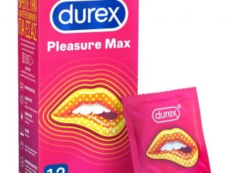Durex Pleasure Max with Dots & Ribs Προφυλακτικά με Κουκίδες & Ραβδώσεις για Μεγαλύτερη Απόλαυση 12 Τεμάχια
