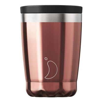 Chilly's Coffee Cup Chrome Edition Rose Gold Ανοξείδωτη Κούπα για Ροφήματα - 340ml