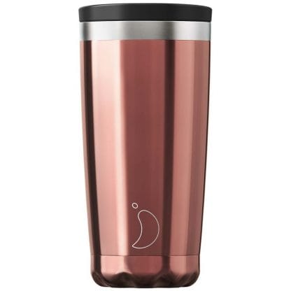 Chilly's Coffee Cup Chrome Edition Rose Gold Ανοξείδωτη Κούπα για Ροφήματα - 500ml
