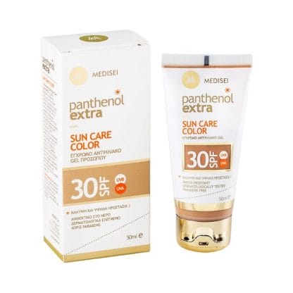 Medisei Panthenol Extra Sun Care Color Spf30 Αντηλιακή Κρέμα Τζελ Προσώπου με Χρώμα 50ml