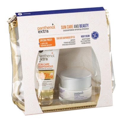 Medisei Promo Sun Care & Beauty Panthenol Extra Sun Diaphanous Spf50, 50ml & Night Cream 50ml & Δώρο Νεσεσέρ