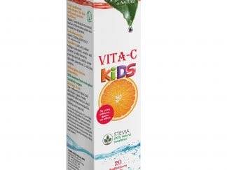 Power Health Vita-C Kids Συμπλήρωμα Διατροφής με Βιταμίνη C για Παιδιά με Γλυκαντικό Από το Φυτό Stevia 20 Αναβράζοντα Δισκία