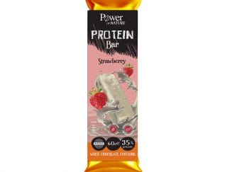 Power of Nature Protein Bar Μπάρα με Υψηλή Περιεκτικότητα σε Πρωτεΐνες με Γεύση Φράουλα και Επικάλυψη Λευκής Σοκολάτας 60gr