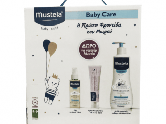 Mustela Baby Care Gentle Cleansing Gel Hair-Body 500 ml & Vitamin Barrier Cream 50 ml & Baby Massage Oil 100 ml & Δώρο Νεσεσέρ