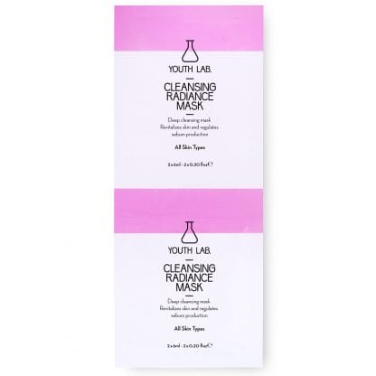 Youth Lab Cleansing Radiance Mask All Skin Types Μάσκα Βαθύ Καθαρισμού, Λάμψης & Μείωσης των Διεσταλμένων Πόρων 2 x 6ml