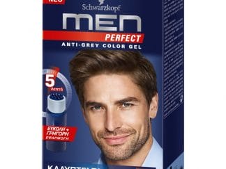 Schwarzkopf Men Perfect Επαγγελματική Βαφή Gel Μαλλιών για Άνδρες, Κάλυψη των Λευκών & 100% Φυσικό Αποτέλεσμα - N60 Φυσικό Καστανό Μεσαίο
