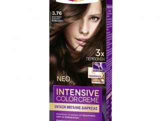 Schwarzkopf Palette Intensive Color Creme Επαγγελματική Μόνιμη Κρέμα Βαφή Μαλλιών, Απόλυτη Κάλυψη & Αποτέλεσμα Διάρκειας - 3.76 Καστανό Σκούρο Σοκολατί