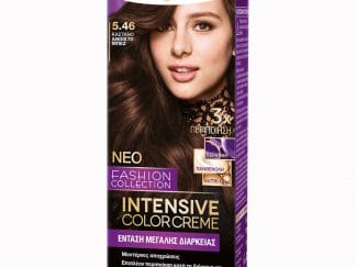 Schwarzkopf Palette Intensive Color Creme Επαγγελματική Μόνιμη Κρέμα Βαφή Μαλλιών, Απόλυτη Κάλυψη & Αποτέλεσμα Διάρκειας - 5.46 Καστανό Ανοιχτό Μπεζ