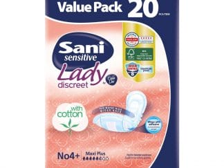 Sani Sensitive Lady Discreet Maxi Plus No 4+ Value Pack Σερβιέτες Ακράτειας με Βαμβάκι 20 Τεμάχια σε Ειδική Τιμή