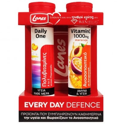 Lanes Every Day Defence Πακέτο Προσφοράς Daily One 20 Effer.Tabs & Vitamin C + Maracuja 1000mg 20 Effer.Tabs