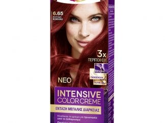 Schwarzkopf Palette Intensive Color Creme Επαγγελματική Μόνιμη Κρέμα Βαφή Μαλλιών, Απόλυτη Κάλυψη & Αποτέλεσμα Διάρκειας - 6.65 Έντονο Κόκκινο