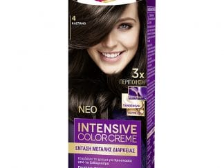 Schwarzkopf Palette Intensive Color Creme Επαγγελματική Μόνιμη Κρέμα Βαφή Μαλλιών, Απόλυτη Κάλυψη & Αποτέλεσμα Διάρκειας - 4 Καστανό