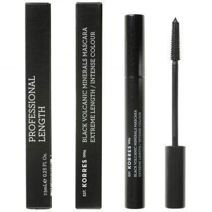 Korres Black Volcanic Minerals Professional Length Mascara Μάσκαρα για Εντυπωσιακό Μήκος & Πλούσιο Χρώμα No01 Black/Μαύρο 7.5ml
