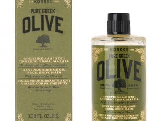 Pure Greek Olive 3 In 1 Nourishing Oil Face, Body, Hair 100ml - Korres,Θρεπτικό Λάδι 3 σε 1 για Εντατική Θρέψη σε Πρόσωπο, Σώμα