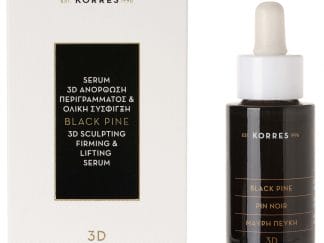 Korres Black Pine 3D Serum Μαύρη Πεύκη Ορός Προσώπου Ανόρθωσης Περιγράμματος για Κάθε Τύπο Δέρματος 30ml