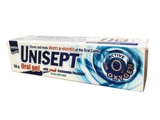 Intermed Unisept Oral Gel Γέλη για το Τοπικό Καθαρισμό & την Επούλωση των Αφθών, Ελκών, Τραυμάτων της Στοματικής Κοιλότητας 30gr