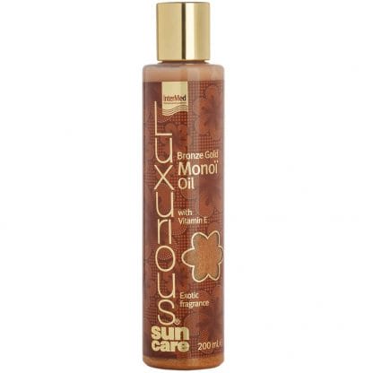 Luxurious Sun Care Monoi Oil Bronze Gold With Vitamin E Ενυδατικό Λάδι για Έντονο Μαύρισμα με Εξωτικό Άρωμα 200ml
