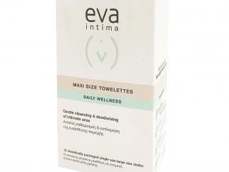 Eva Intima Maxi Size Towellettes Μαλακά Πανάκια Στιγμιαίου Καθαρισμού & Περιποίησης της Ευαίσθητης Περιοχής 12 Τεμάχια
