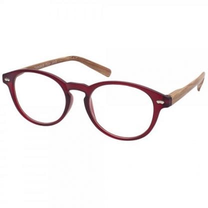 Eyelead Γυαλιά Διαβάσματος Unisex Μπορντώ με Ξύλινο Βραχίονα Ε186 - 0,75