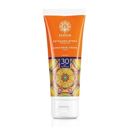 Garden Sunscreen Face Cream Spf30 Αντηλιακή Κρέμα Προσώπου Λαιμού Υψηλής Προστασίας 50ml