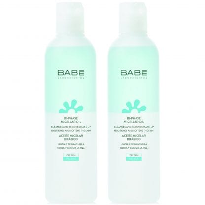 Babe Essentials Πακέτο Προσφοράς Bi-Phase Micellar Oil Διφασικό Μικυλλιακό Λάδι Καθαρισμού Προσώπου,Ματιών,Χειλιών 2x250ml