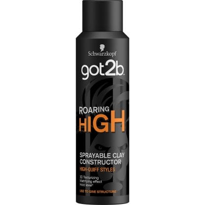 Schwarzkopf Got2b Roaring High Sprayable Clay Constructor Πηλός Styling σε Μορφή Spray, Δυνατό Κράτημα & Ματ Αποτέλεσμα 150ml