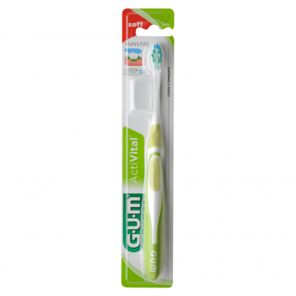 Gum ActiVital Ultra Compact Soft Οδοντόβουρτσα με Θήκη Προστασίας (585) - πράσινο