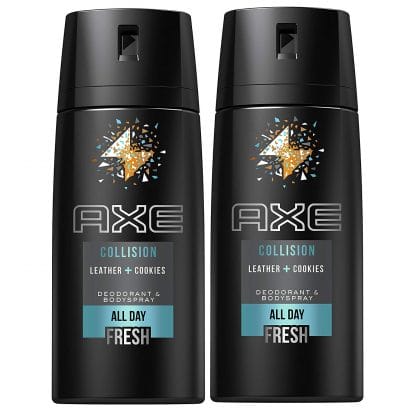 Axe Πακέτο Προσφοράς Collision Leather & Cookies Αποσμητικό Σώματος 2x150ml