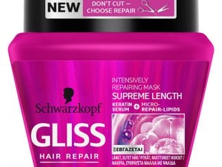 Schwarzkopf Gliss Supreme Length Mask Μάσκα για Εύθραυστα Μακριά Μαλλιά με Λιπαρές Ρίζες 300ml