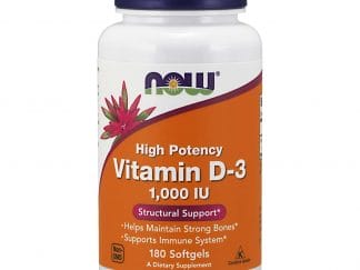 Now Foods Vitamin D3 1.000 IU Συμπλήρωμα Διατροφής με τη πιο Βιοδιαθέσιμη Μορφή Βιταμίνης D 180 softgels
