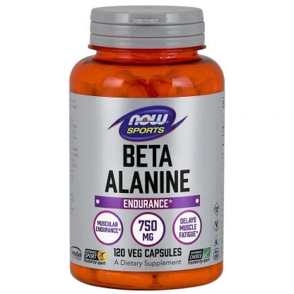 Now Foods Beta Alanine 750mg Συμπλήρωμα Διατροφής για Μείωση της Κόπωσης & Αποκατάσταση Καταπονημένων Μυών 120 Vegcaps