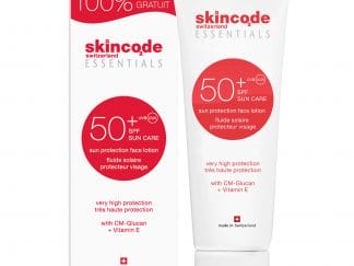 Skincode Sun protection face lotion Spf50+ Αντηλιακή Κρέμα Ανθεκτική Στο Νερό Και Τον Ιδρώτα 50ml + Δώρο 50ml