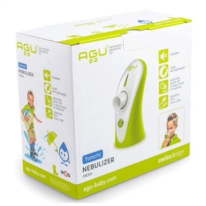 AGU Mesh Nebulizer Tomchi Παιδικός Νεφελοποιητής Κατάλληλος για Θεραπεία Καταρροϊκών Παθήσεων της Αναπνευστικής Οδού 1 Τεμάχιο
