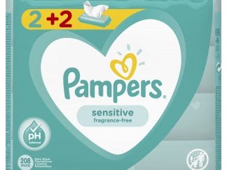 Pampers Πακέτο Προσφοράς Sensitive Wipes Μωρομάντηλα Ιδανικά για την Ευαίσθητη Επιδερμίδα 4x52 Wipes