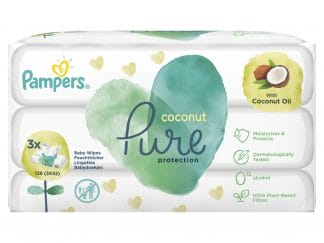 Pampers Pure Coconut Protection Baby Wipes Μωρομάντηλα για Απαλή Καθαριότητα & Προστασία με Έλαιο Καρύδας (3x42) 126 Wipes