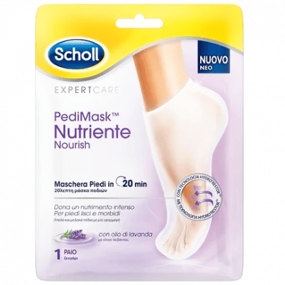 Scholl Expert Care PediMask Nutriente Nourish Μάσκα Ποδιών με Έλαιο Λεβάντας 1 Ζευγάρι