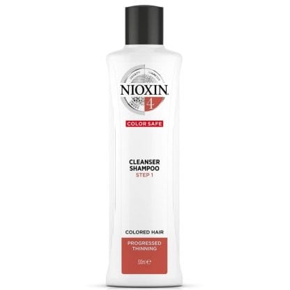 Nioxin Cleanser Shampoo System 4 Step 1 Καθαριστικό Σαμπουάν για Βαμμένα Μαλλιά με Ελαφριά Αραίωση 300m